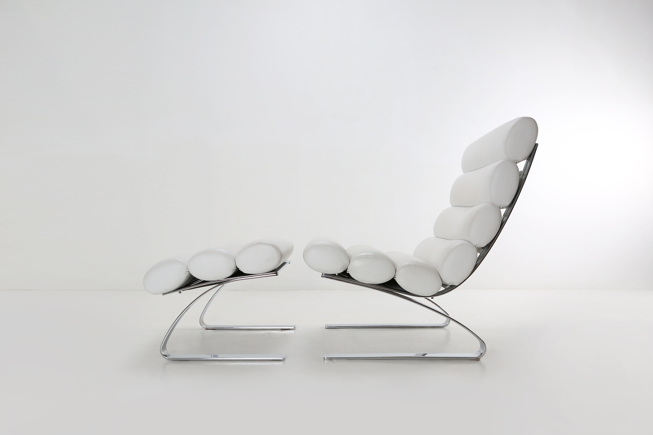 'Sinus' Lounge Chair with Ottoman by Adolf & Schropfer